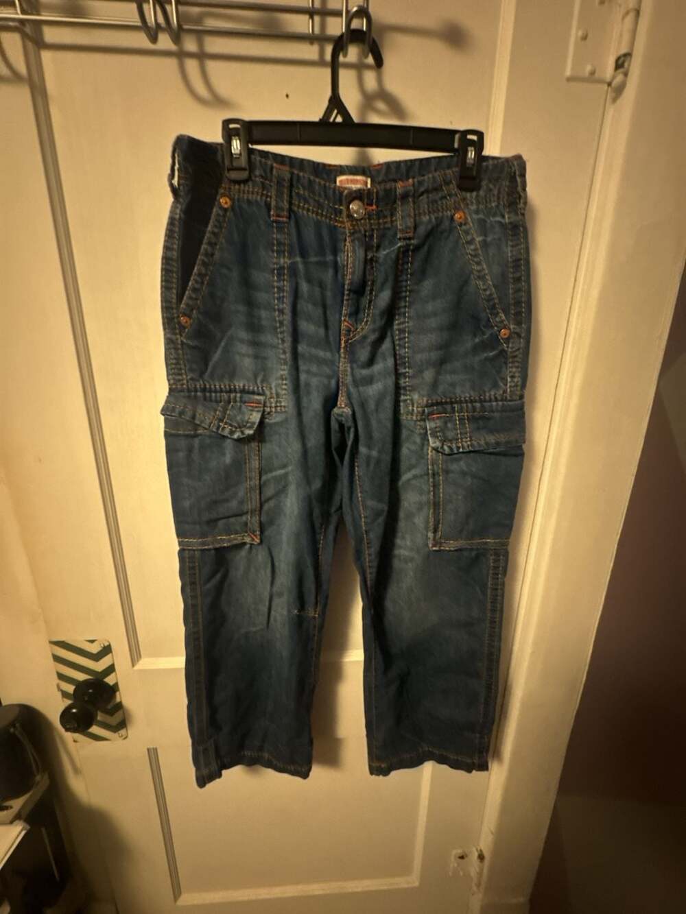 True Religion Denim Cargo Pants Dark Wash